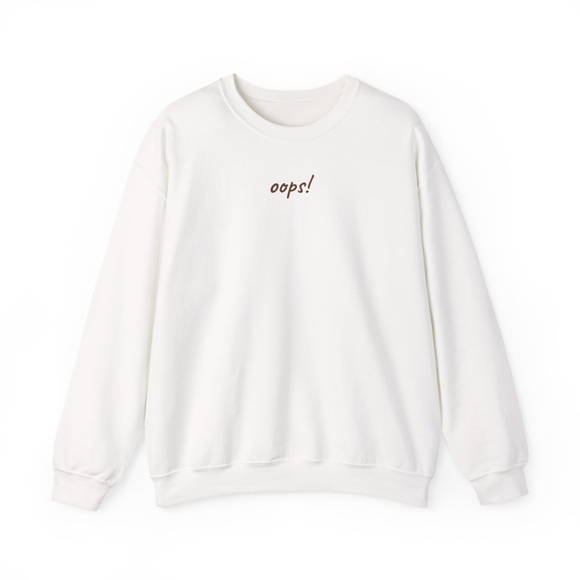 Oops! Unisex Crewneck Sweatshirt - White
