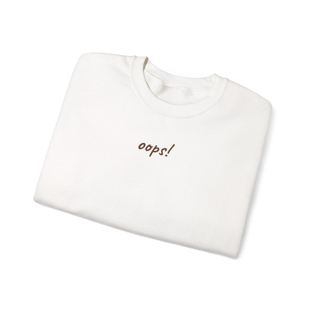 Oops! Unisex Crewneck Sweatshirt - White