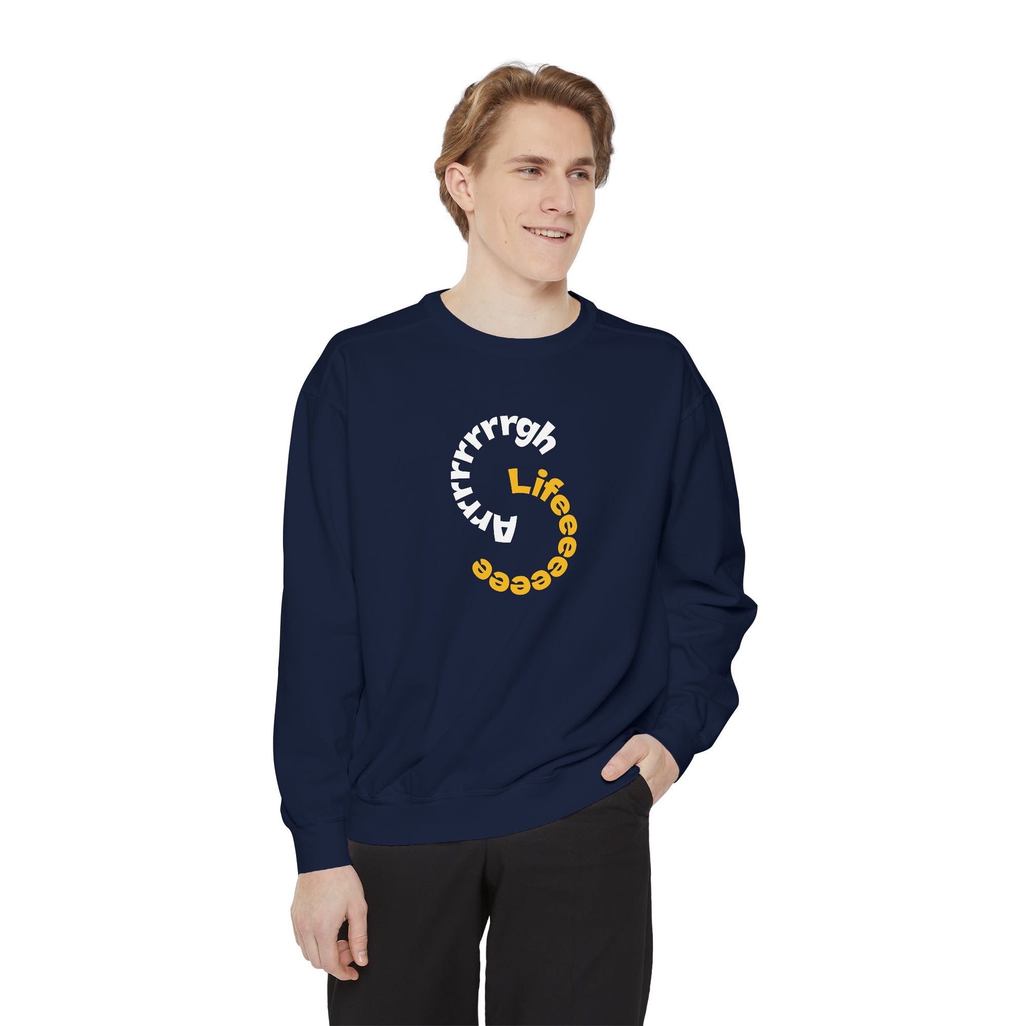 Cozy Garment-Dyed Sweatshirt, Everyday Jumper, Casual Pullover, Comfortable