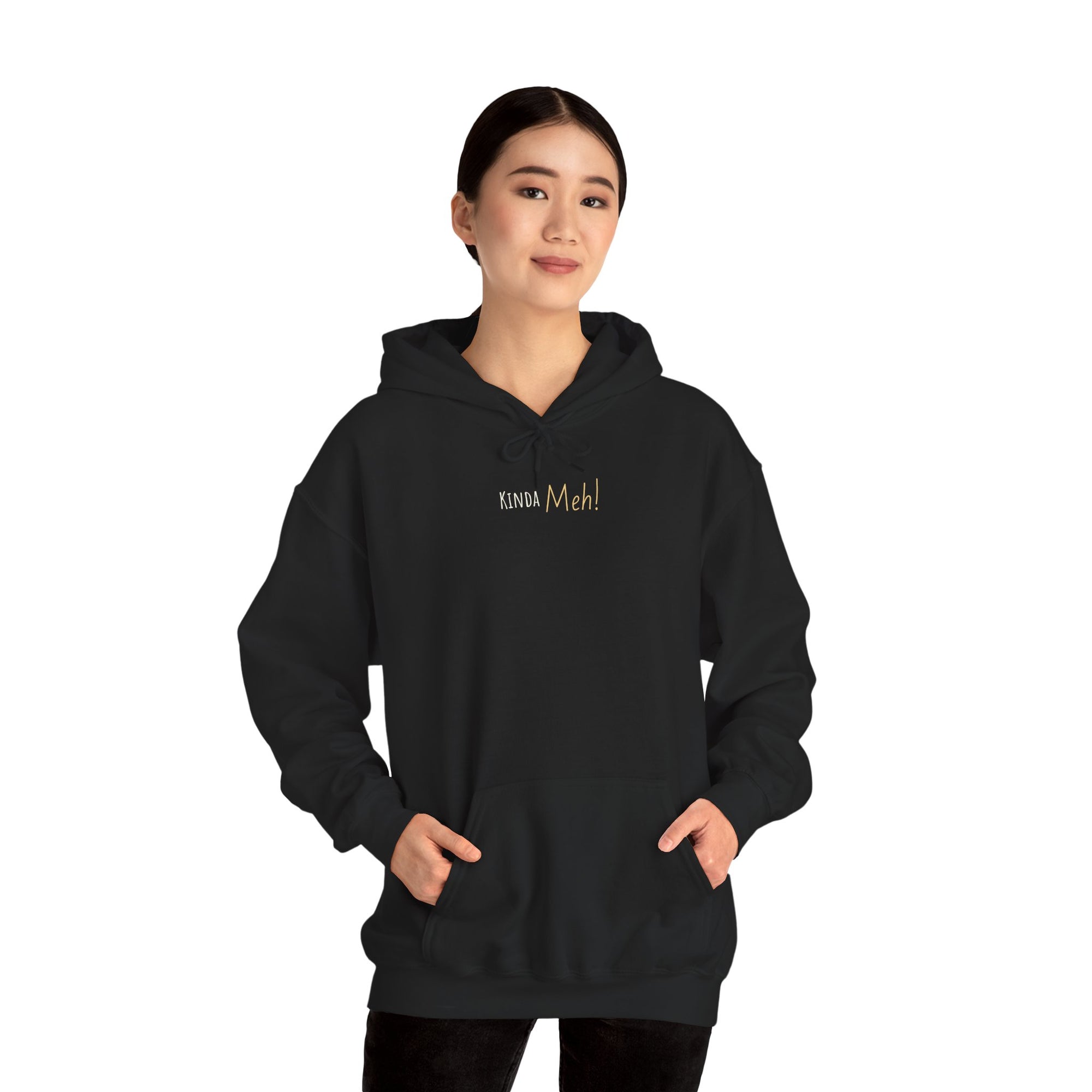 Meh Unisex Hooded Sweatshirt - Black