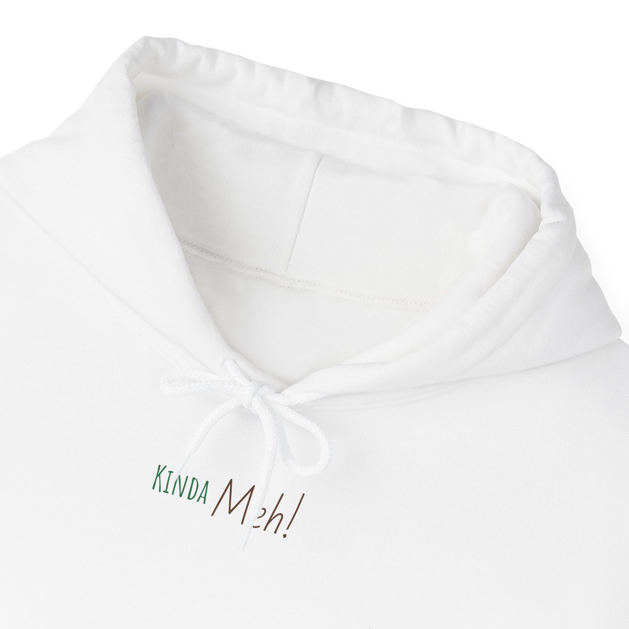 Meh Unisex Hooded Sweatshirt - White