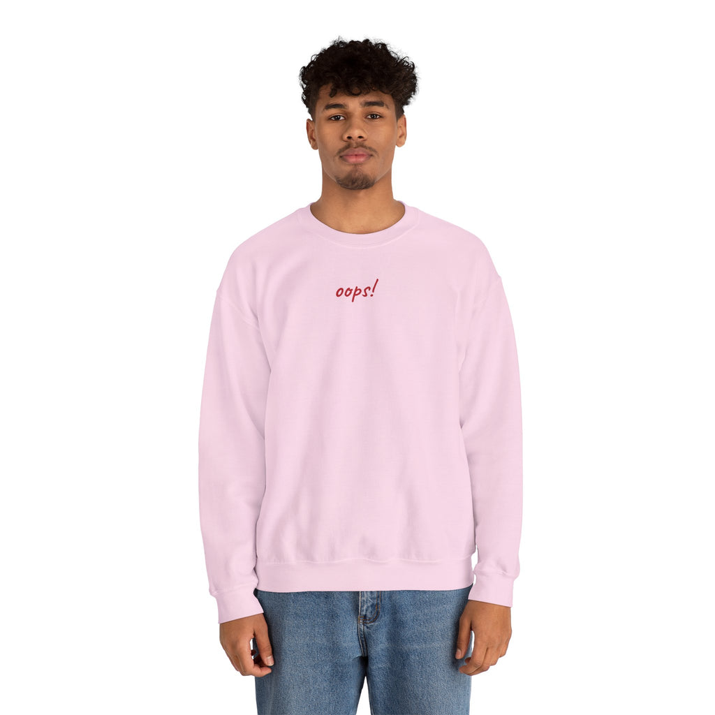 Oops! Unisex Crewneck Sweatshirt - Pink