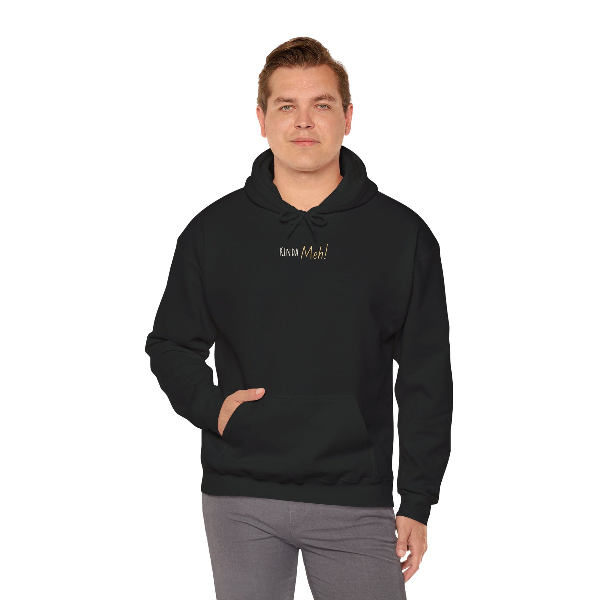 Meh Unisex Hooded Sweatshirt - Black