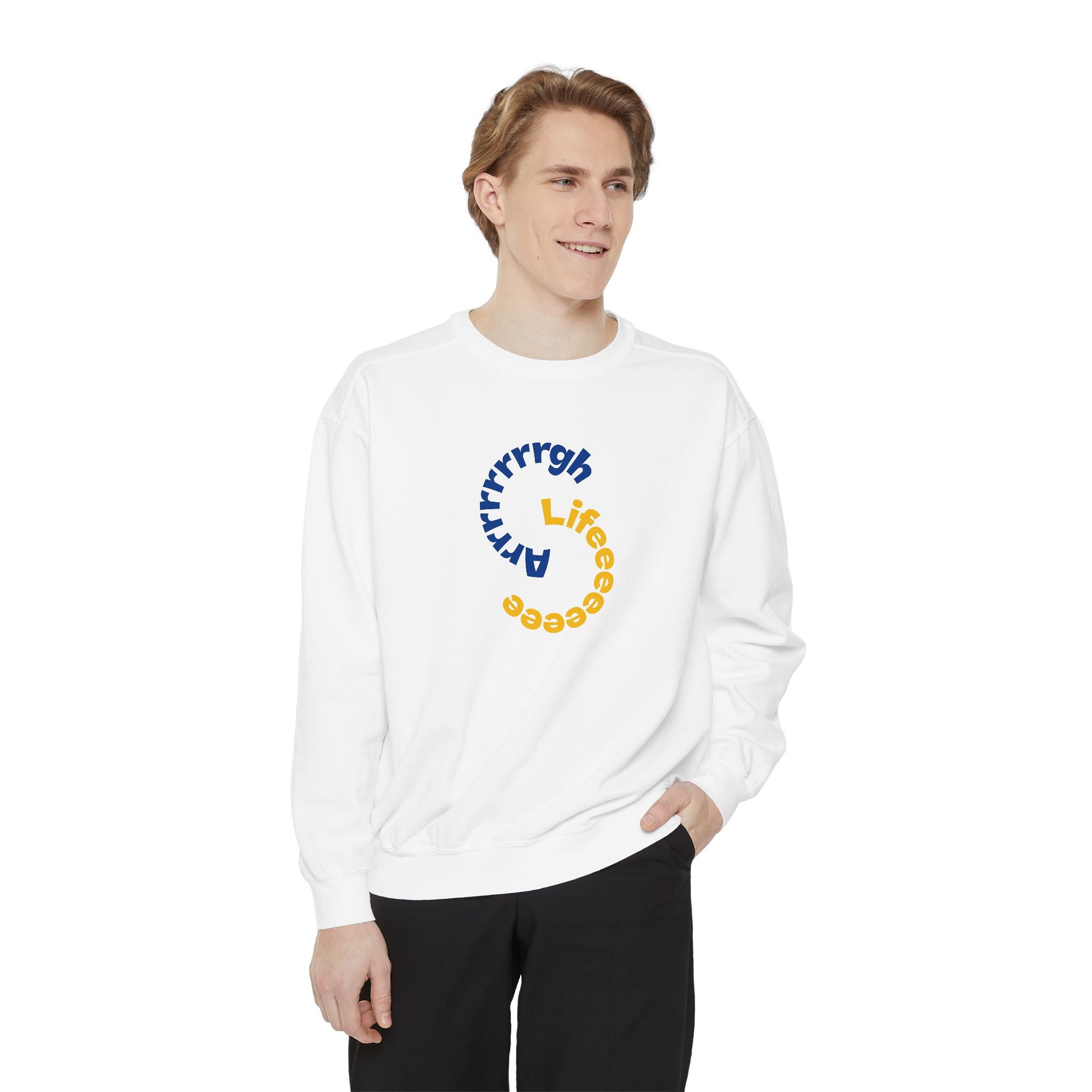 Cozy Garment-Dyed Sweatshirt, Everyday Jumper, Casual Pullover, Comfortable