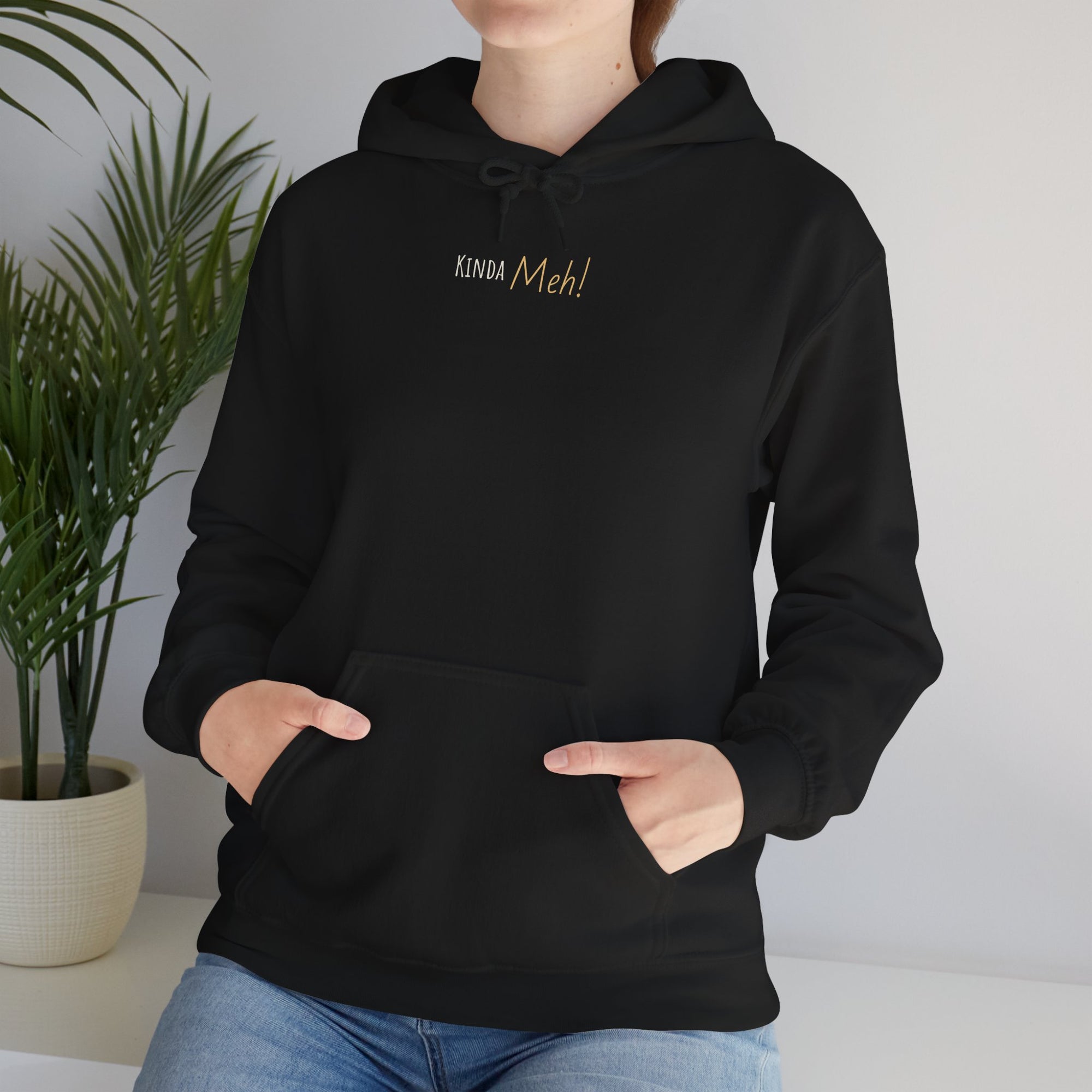 Meh Unisex Hooded Sweatshirt - Black